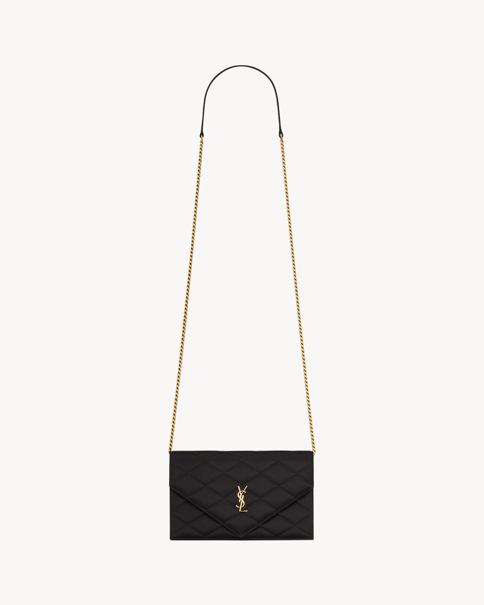PARIS chain wallet in satin — A004K7FADVW1000