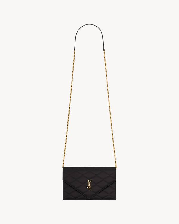 PARIS chain wallet in satin