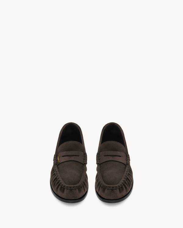 ル ローファー ソフト（スエード） ブラウン | Saint Laurent | YSL JP