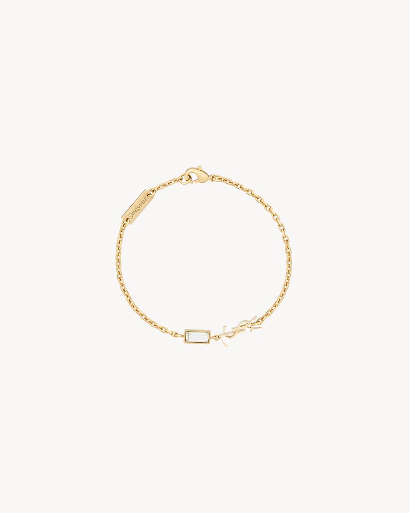 CASSANDRE charm bracelet in metal and rhinestone