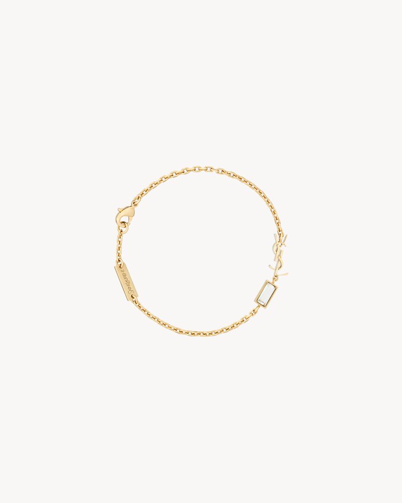 CASSANDRE charm bracelet in metal and rhinestone