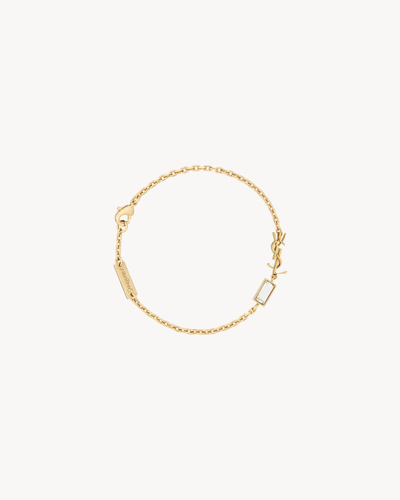 CASSANDRE charm bracelet in metal and rhinestone