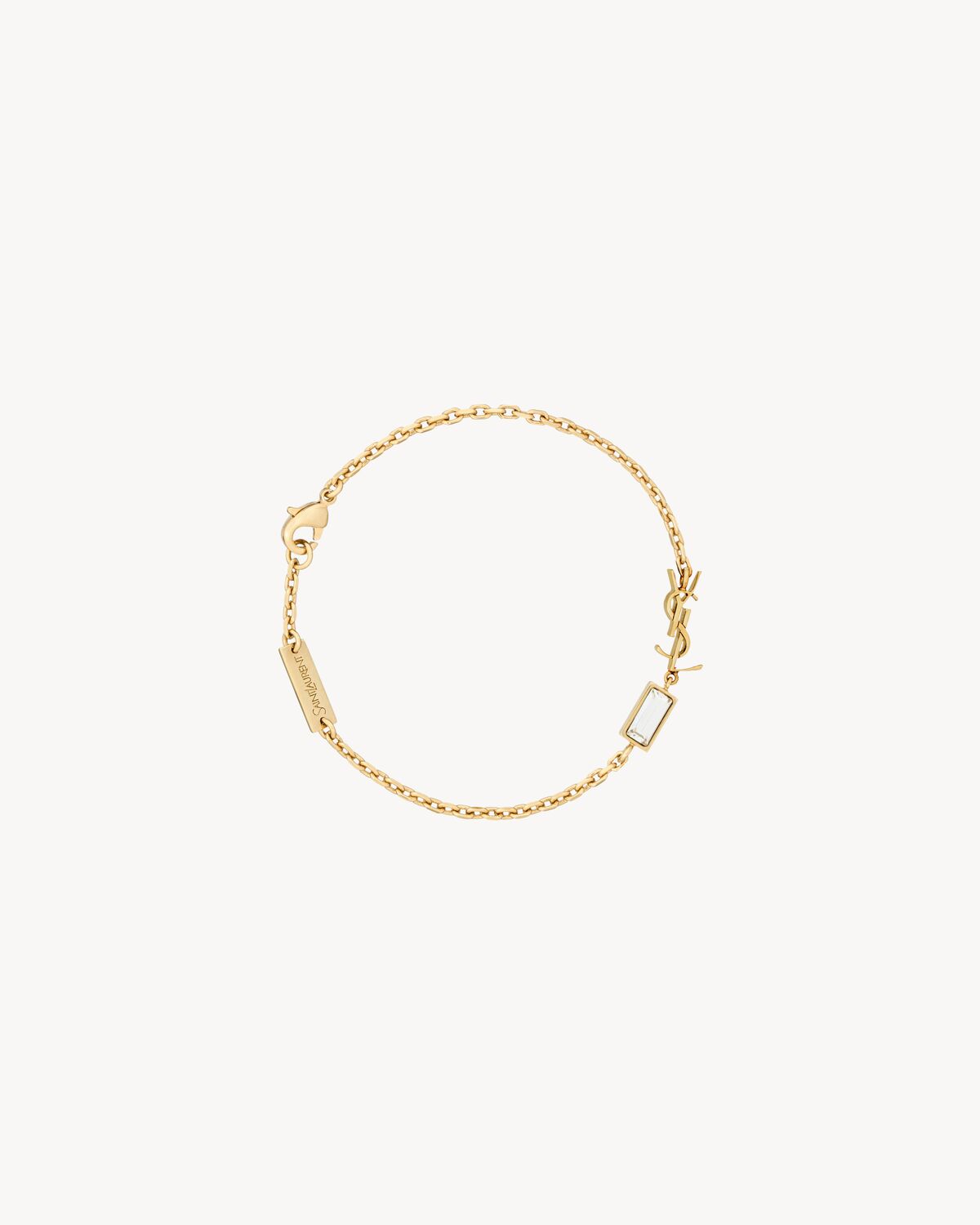 CASSANDRE charm bracelet in metal and rhinestone in Gold | Saint ...