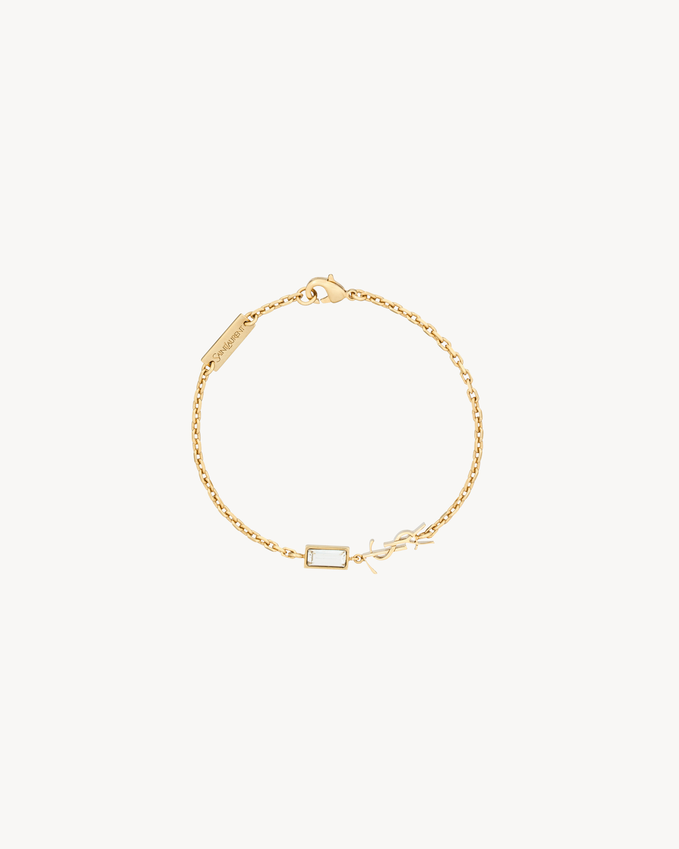 CASSANDRE charm bracelet in metal and rhinestone