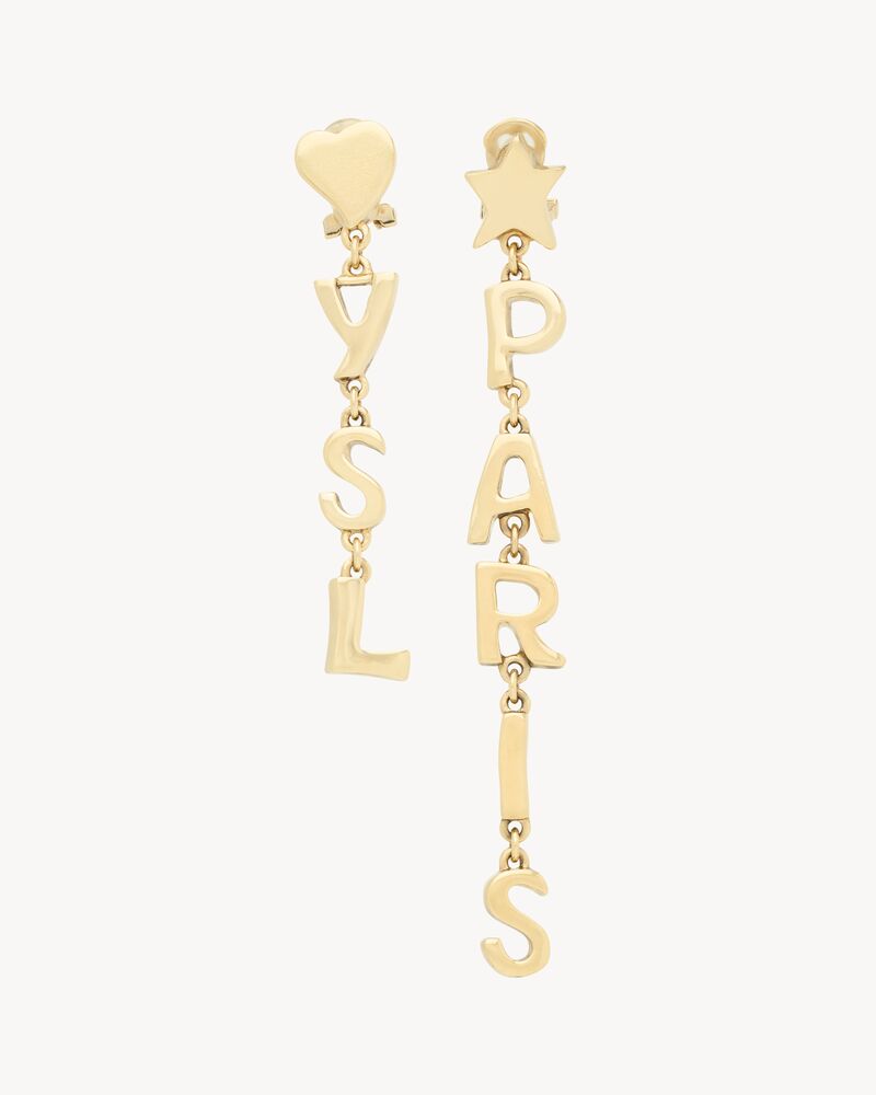 YSL PARIS drop earrings in metal
