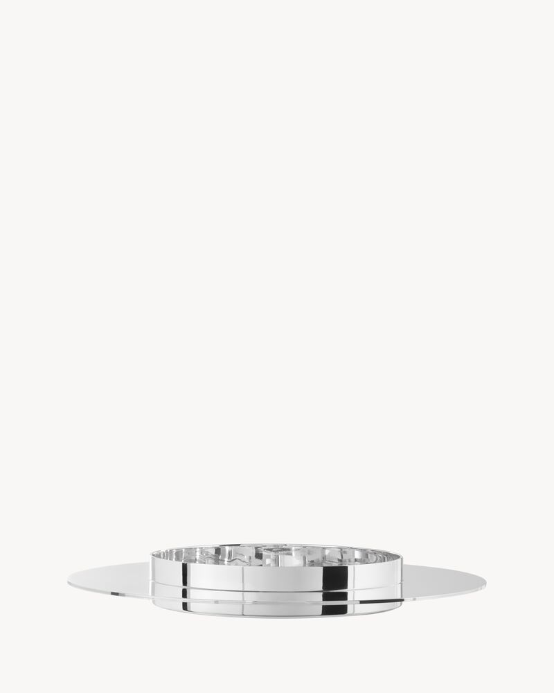 DONALD JUDD PUIFORCAT DESSERT PLATE IN STERLING SILVER