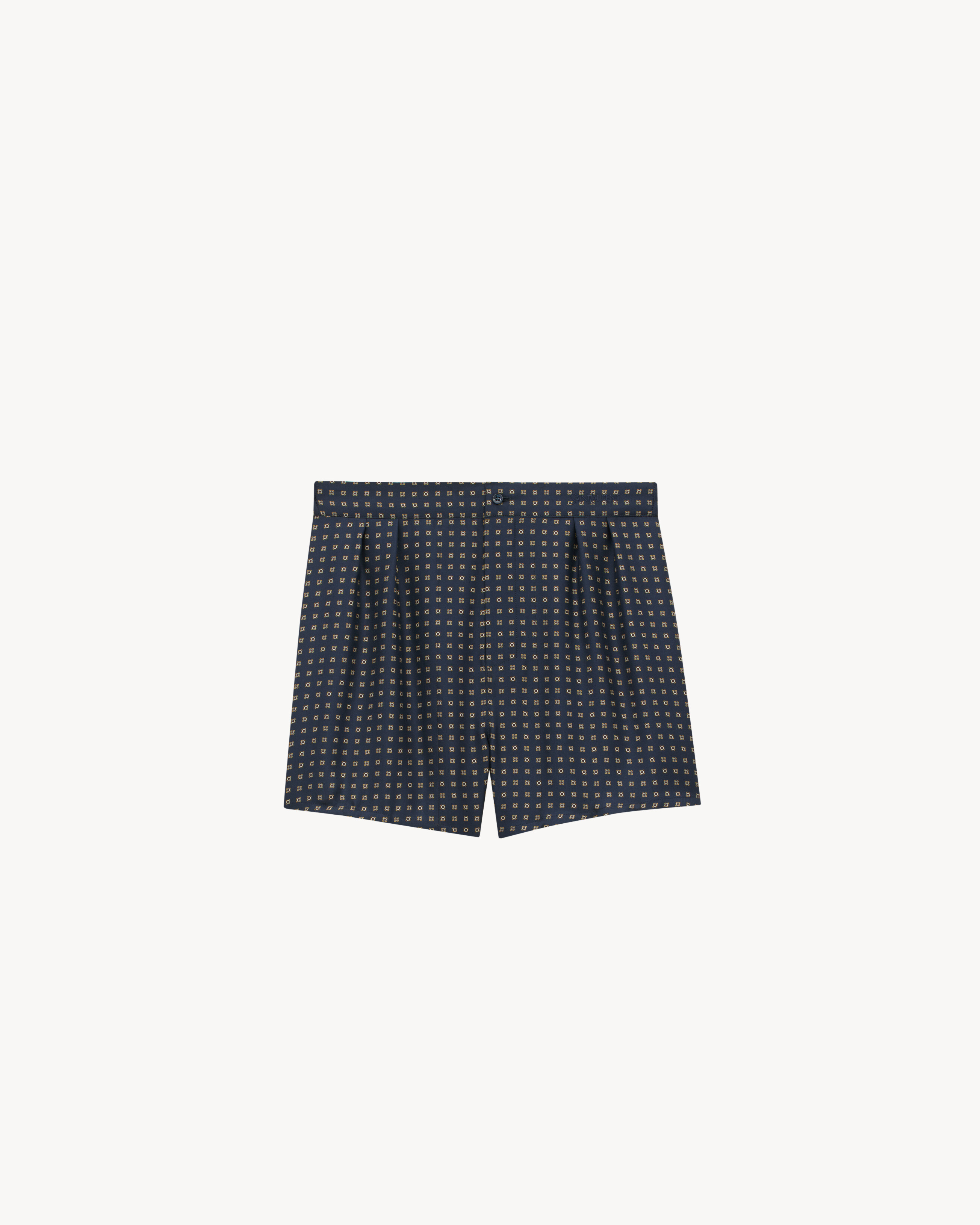 SAINT LAURENT pajama shorts in square silk
