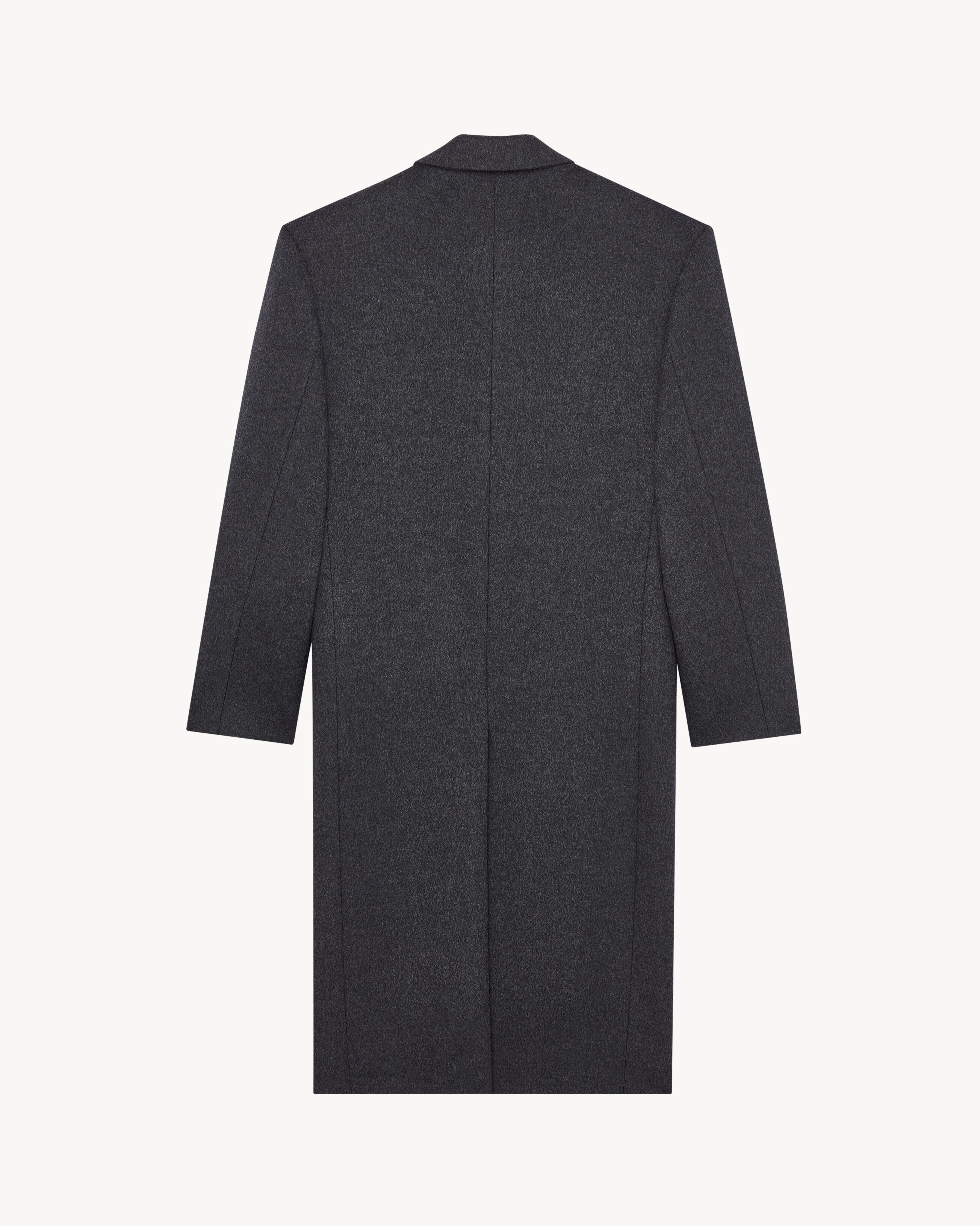 80's coat in double-face brushed wool felt