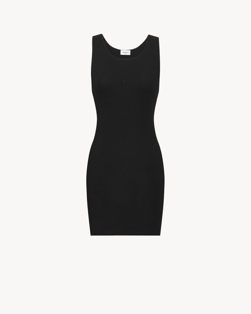 CASSANDRE tank dress in ribbed cotton jersey