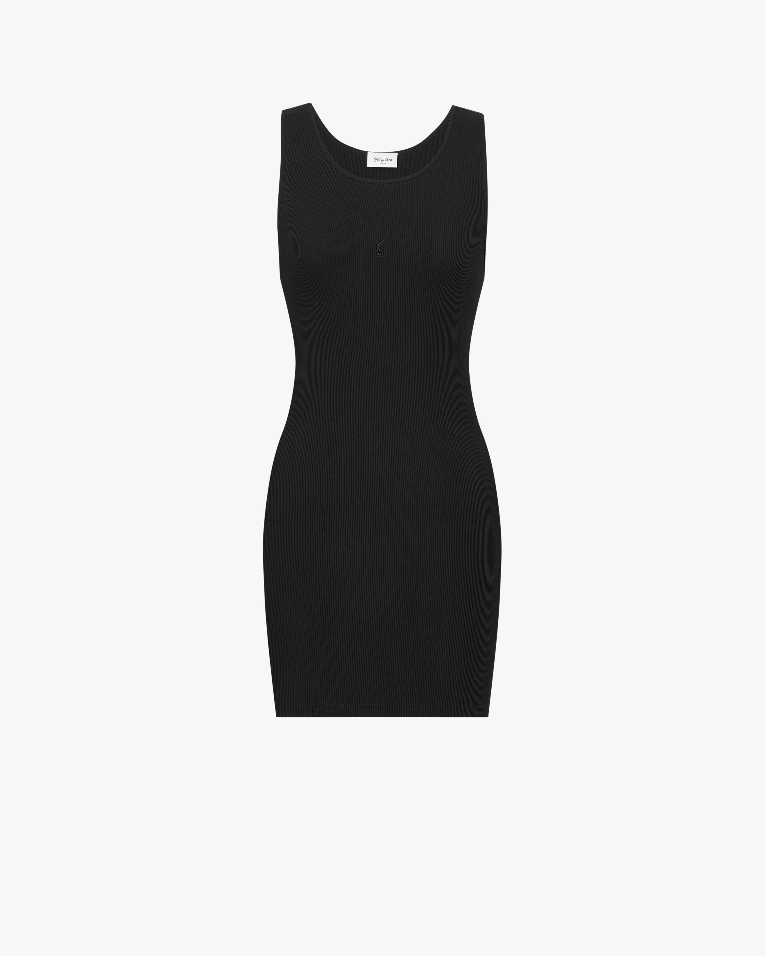 CASSANDRE tank dress in ribbed cotton jersey