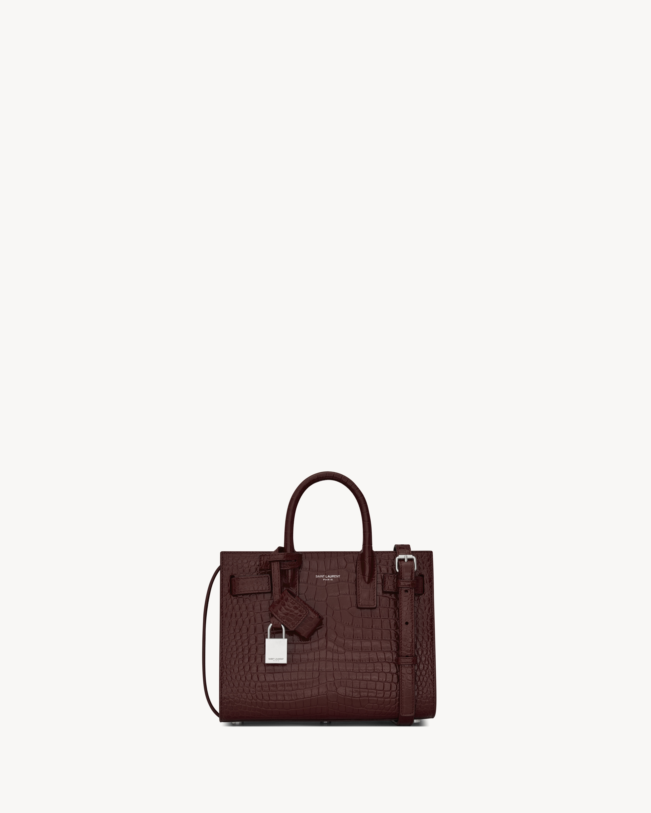SAC DE JOUR IN CROCODILE-EMBOSSED LEATHER – NANO
