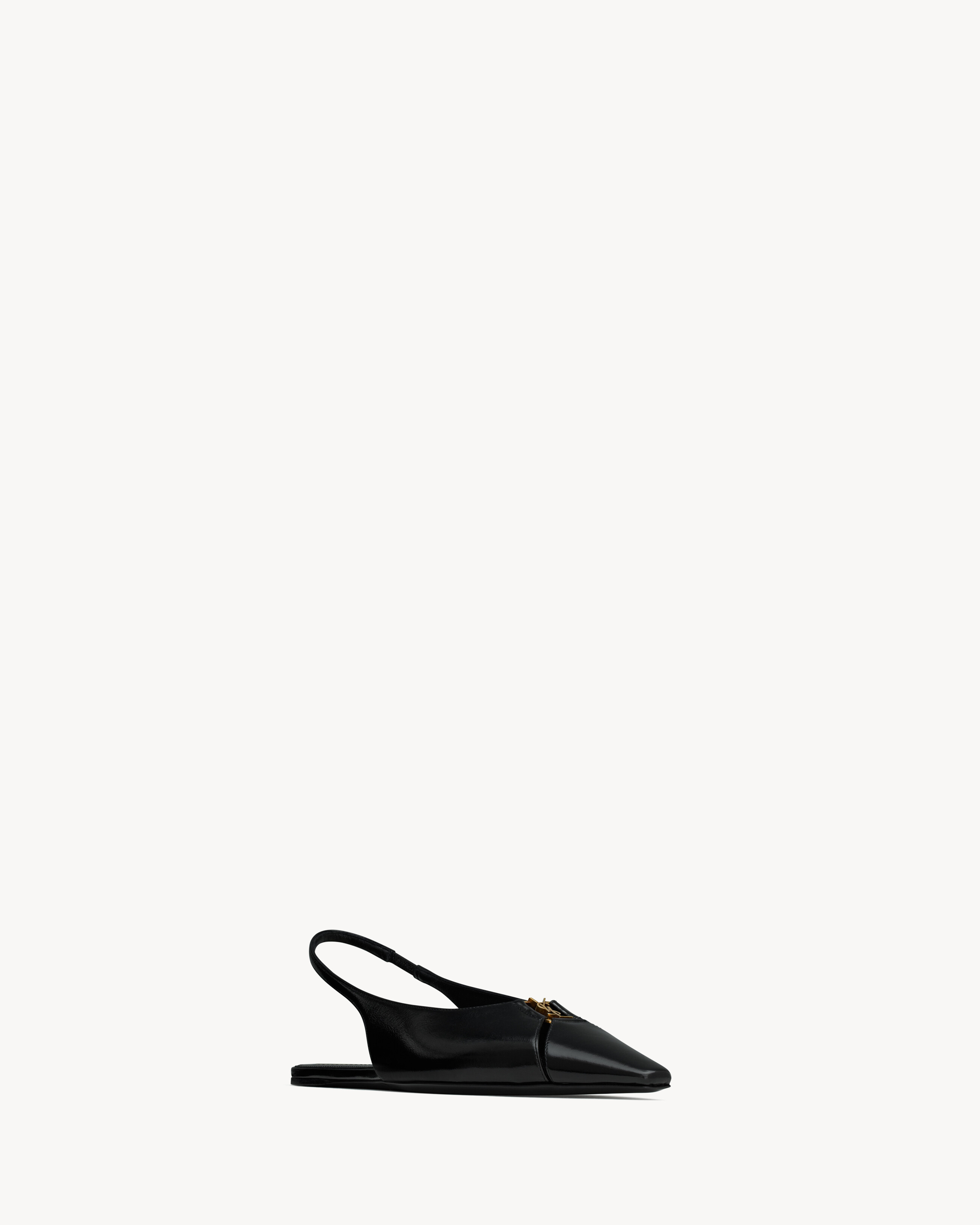 BABYLONE slingback flats in smooth leather