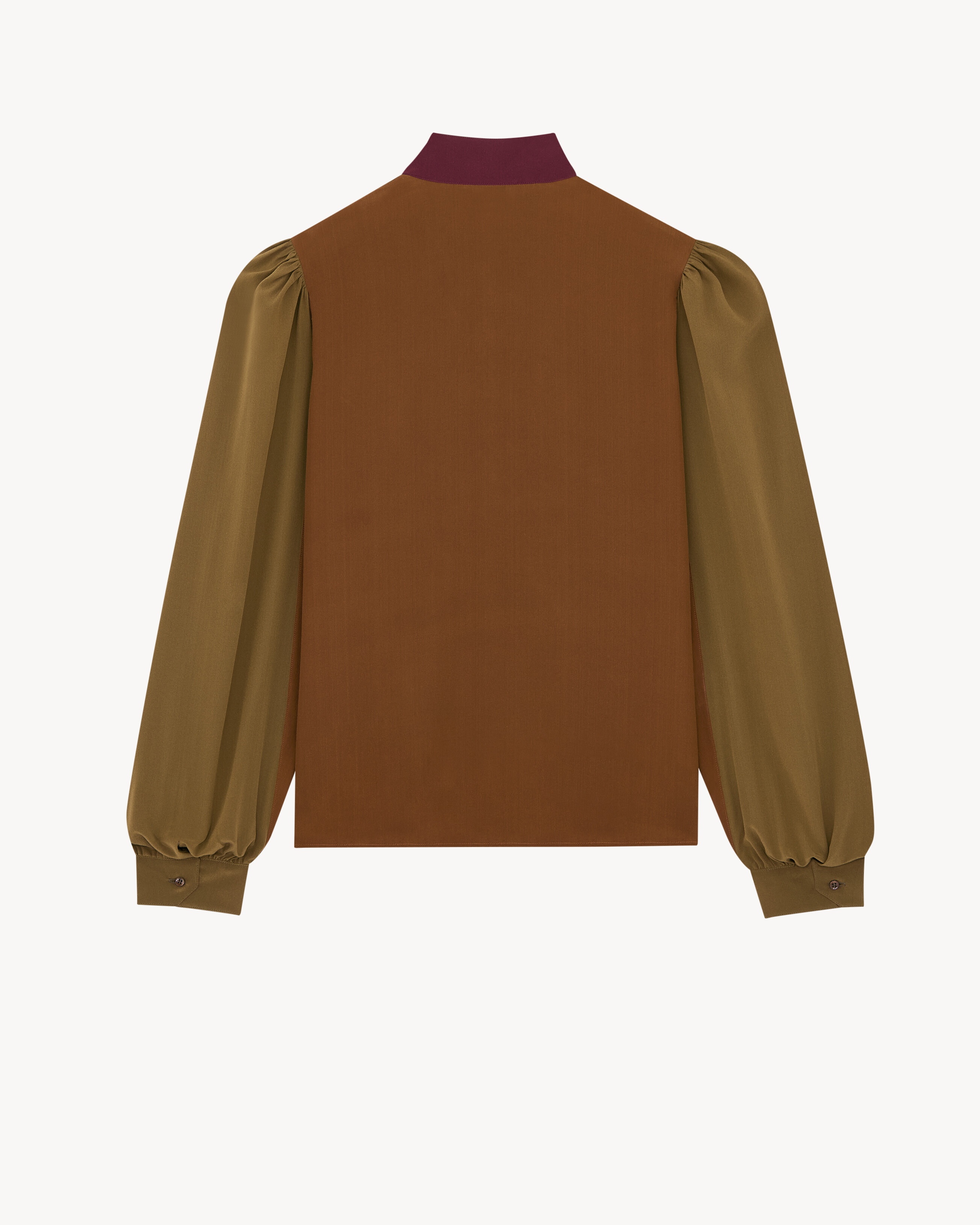 chevron blouse in silk crepe de chine