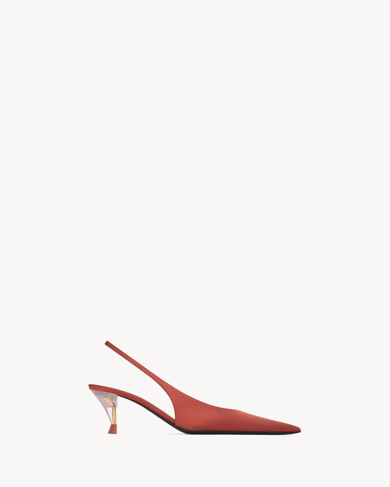 FANNY Slingback-Pumps aus Satin-Crêpe