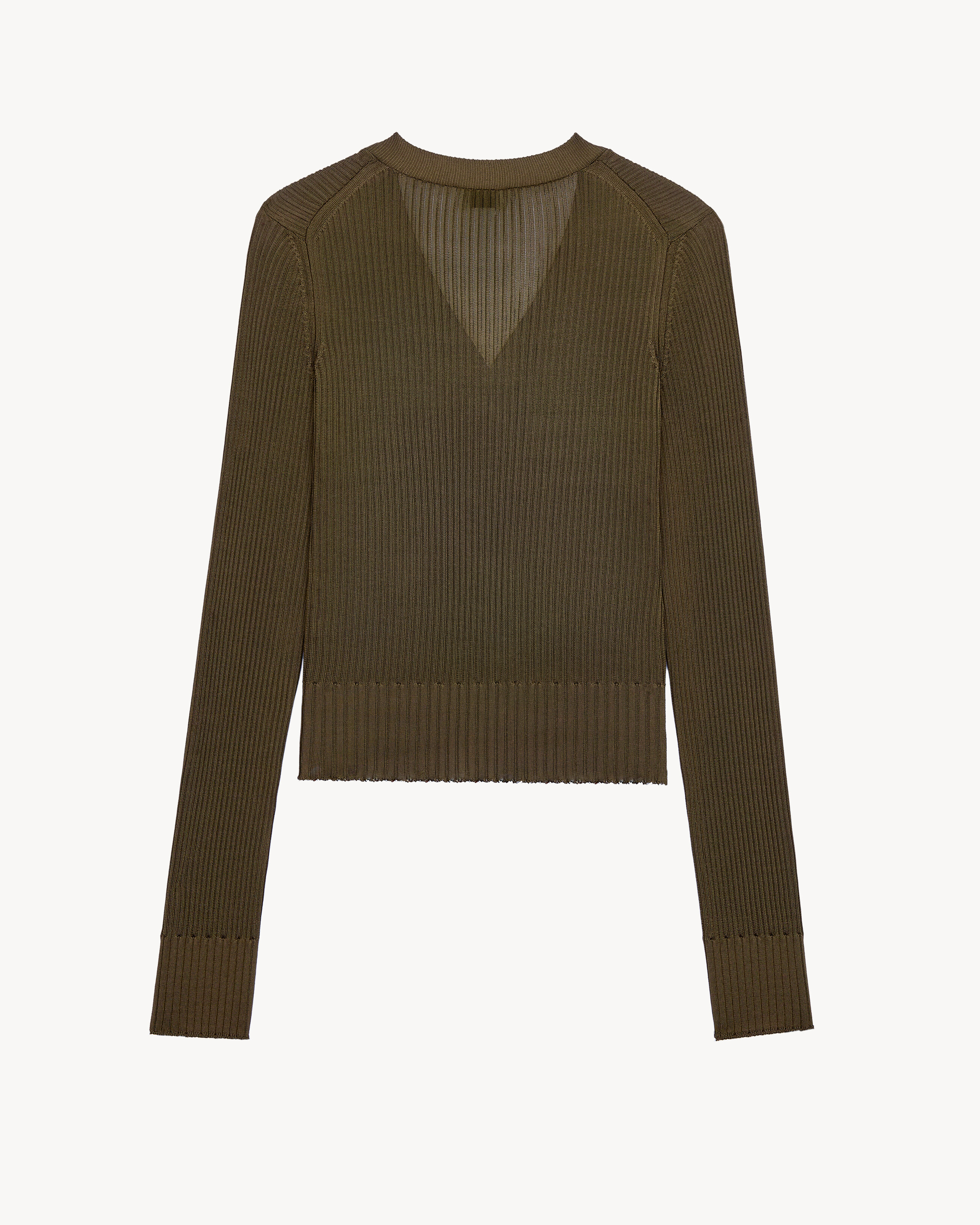 cardigan in ribbed knit