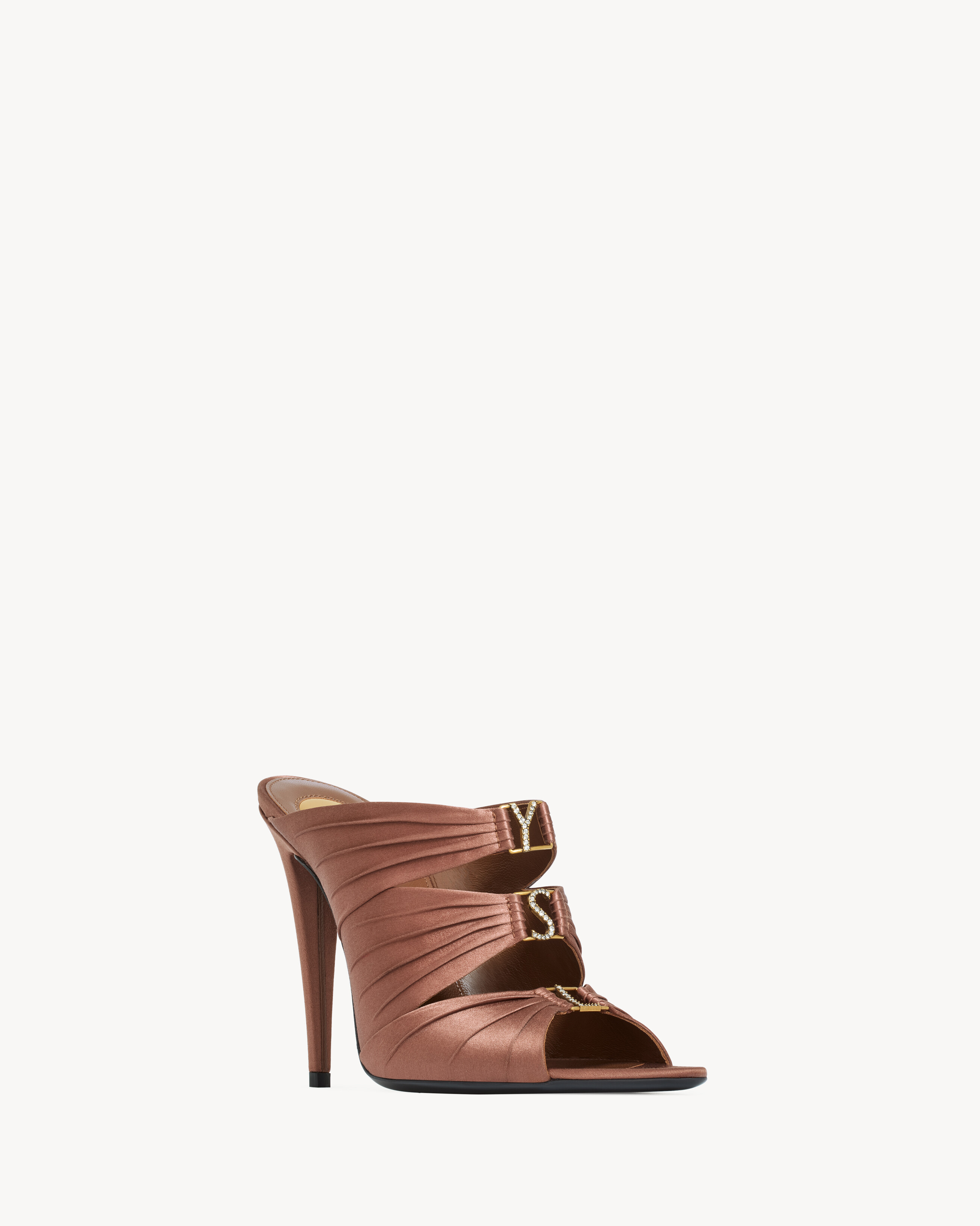 EMILIE mules in satin crepe