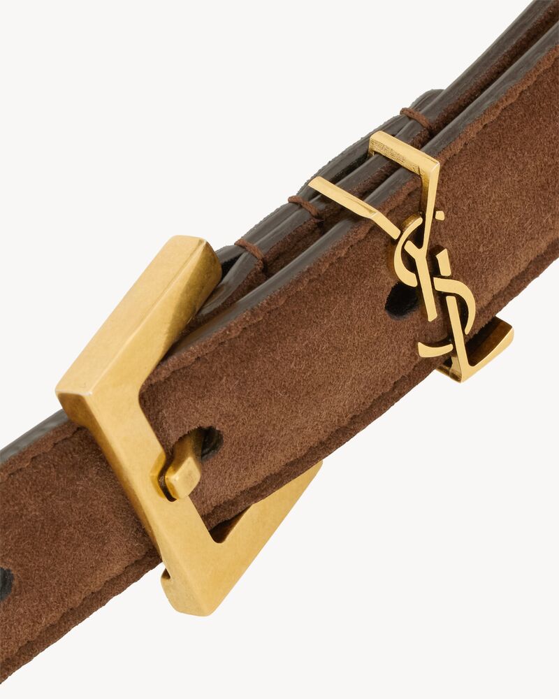 CASSANDRE thin belt in suede