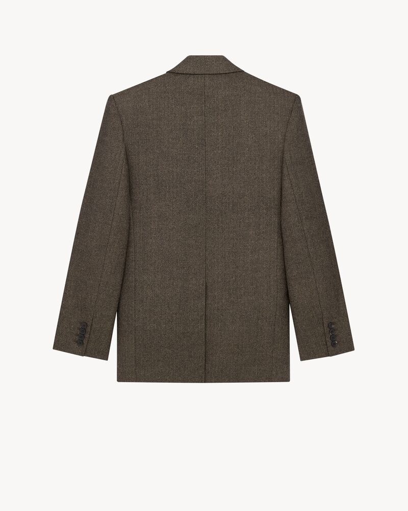 double-breasted jacket in herringbone wool