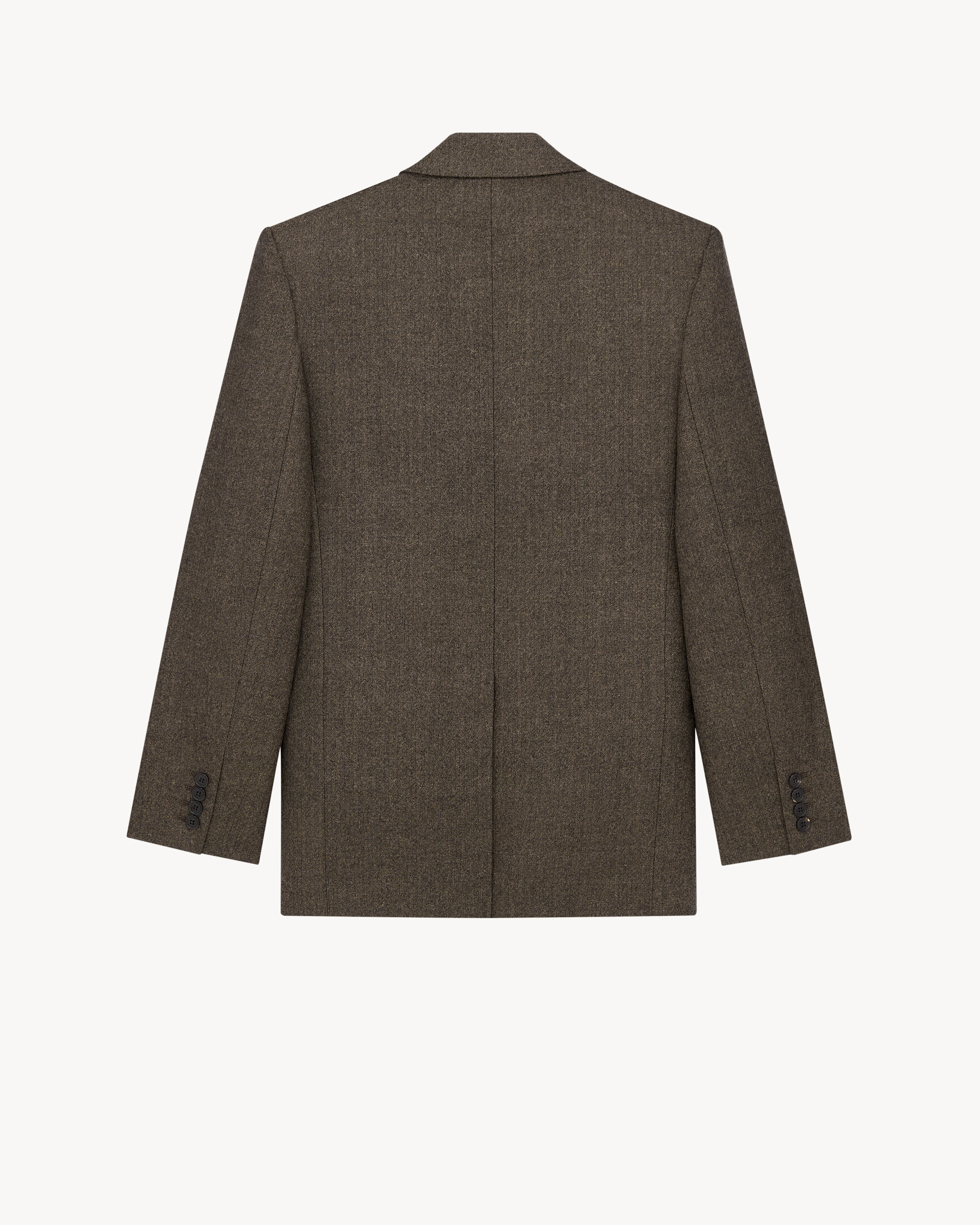 double-breasted jacket in herringbone wool