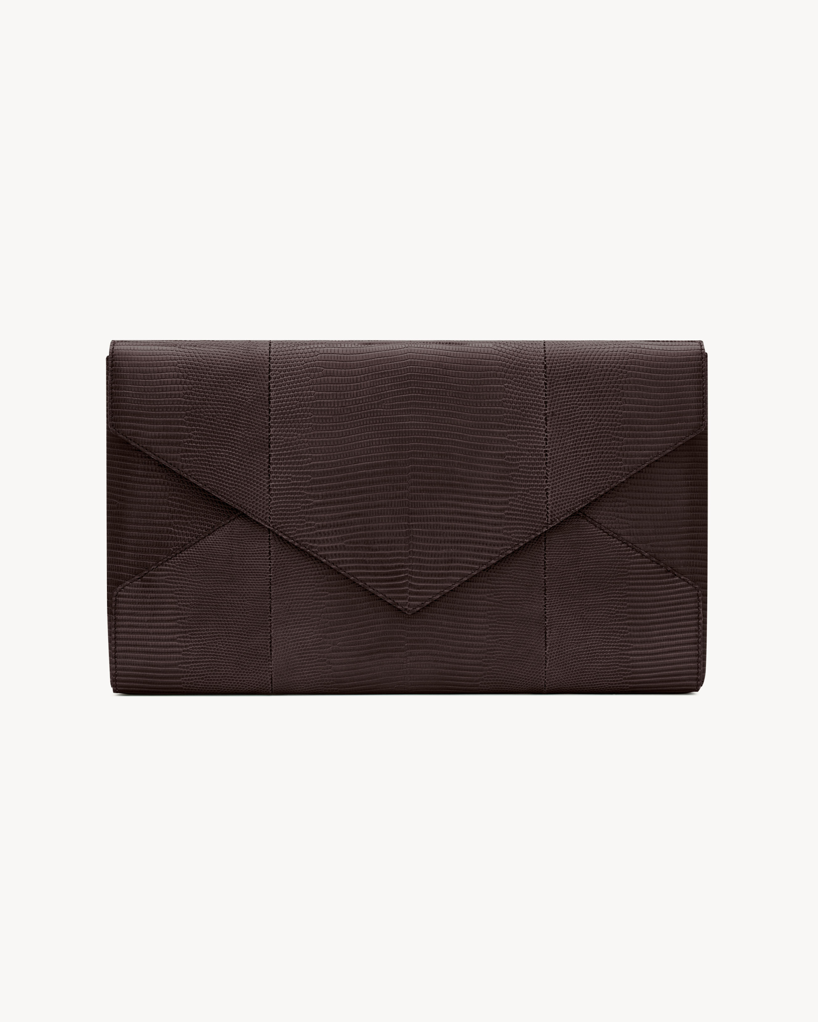 LETTER large pouch in lizard