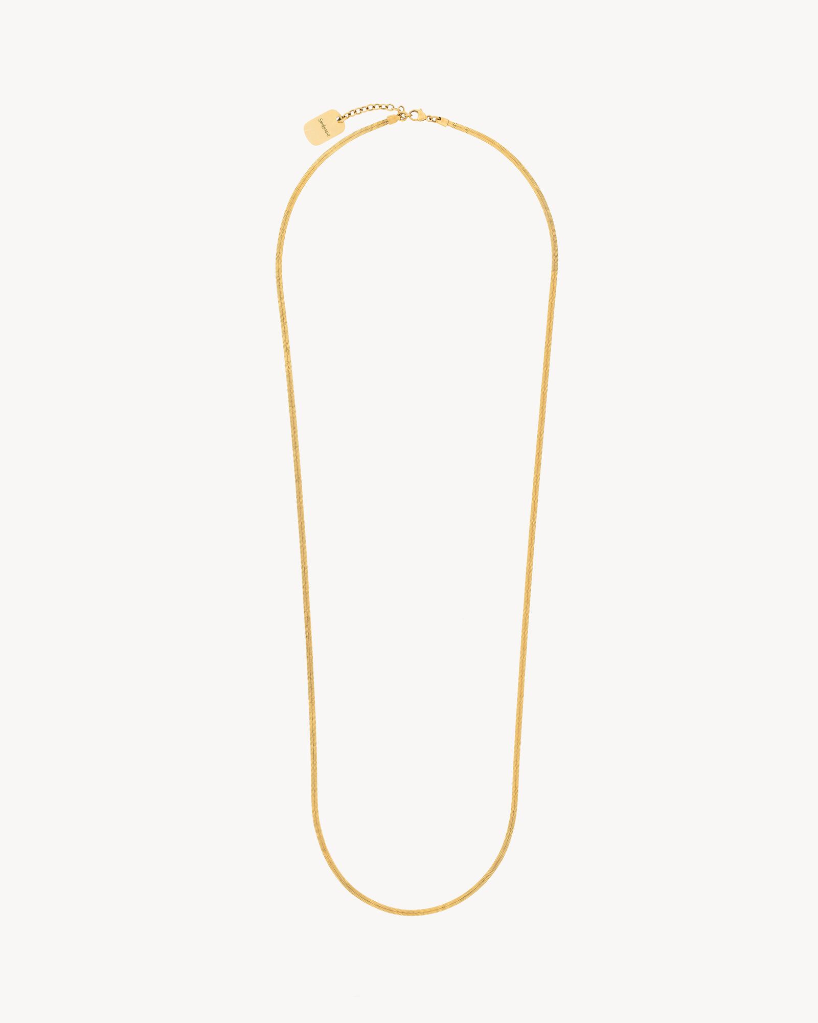 long chain necklace in metal in Gold | Saint Laurent | YSL HK | ID ...