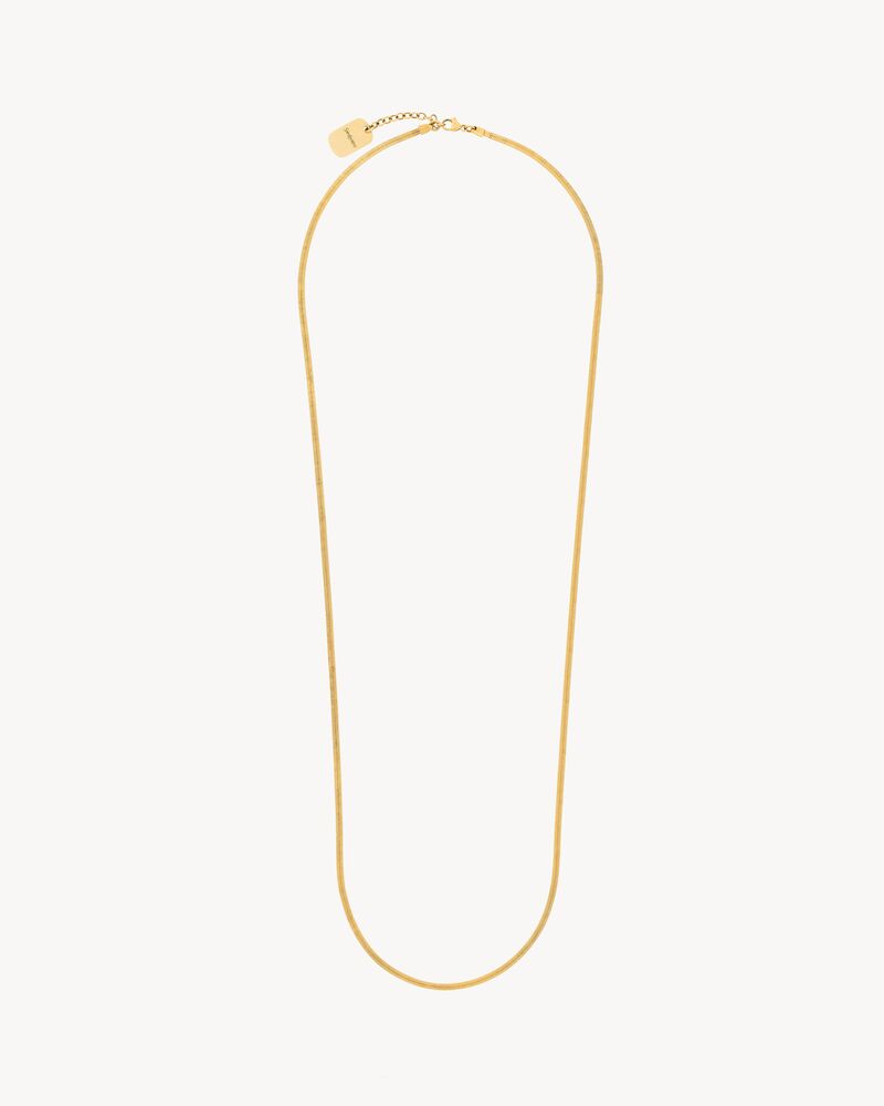 long chain necklace in metal