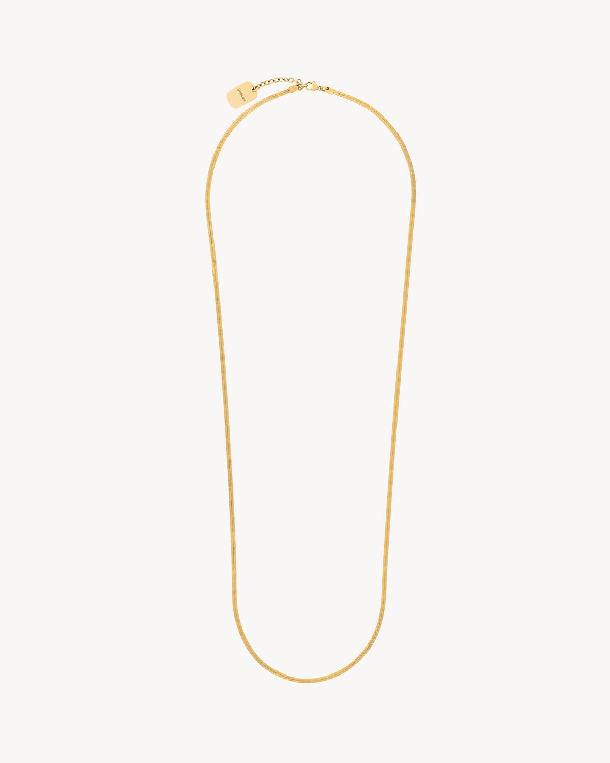 long chain necklace in metal in Gold | Saint Laurent | YSL HK | ID ...
