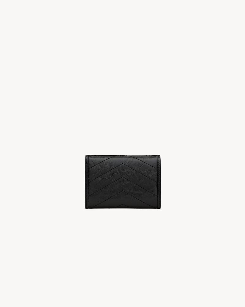 NIKI slim tri-fold wallet in vintage leather