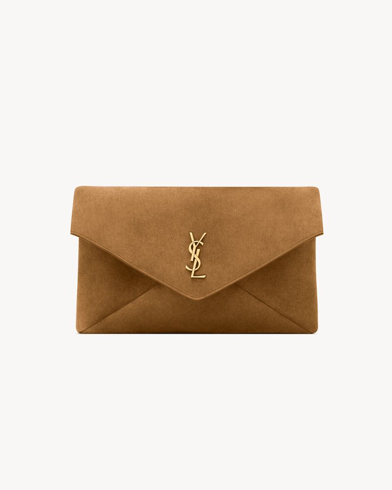 CASSANDRE Large Envelope-Pouch aus Veloursleder