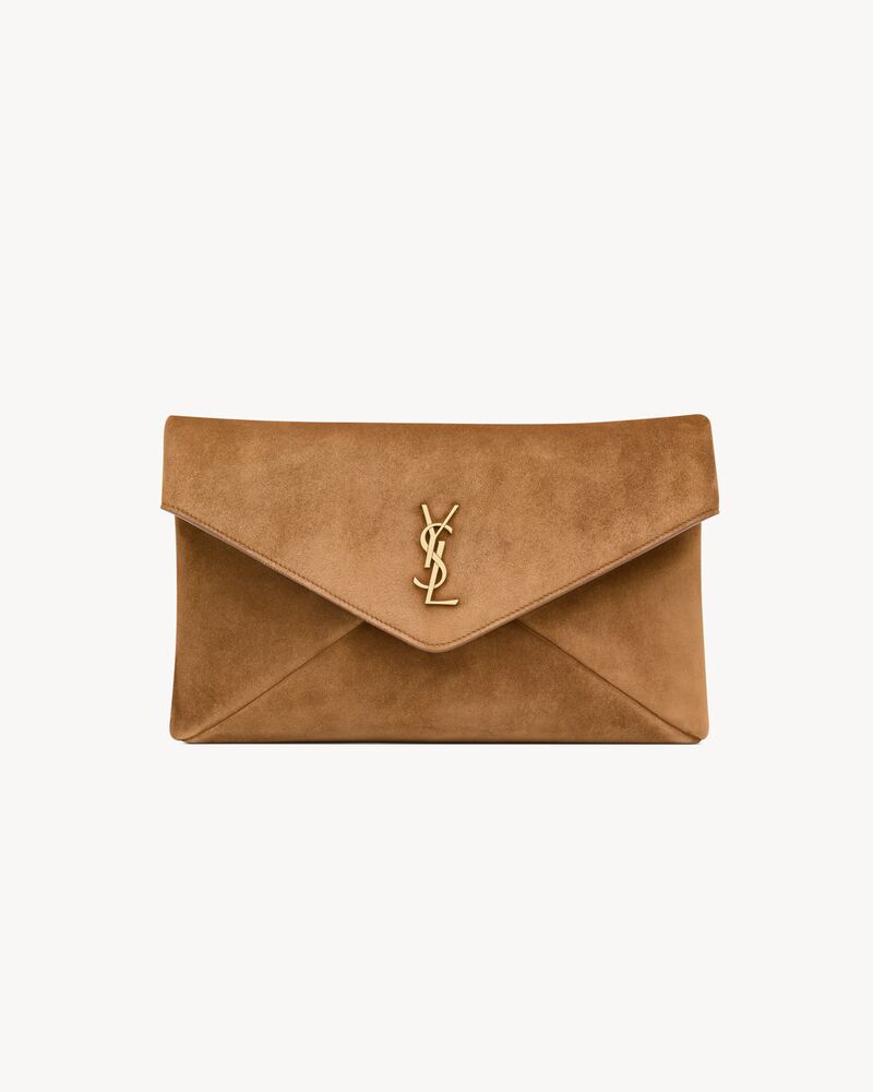CASSANDRE large envelope pouch in suede