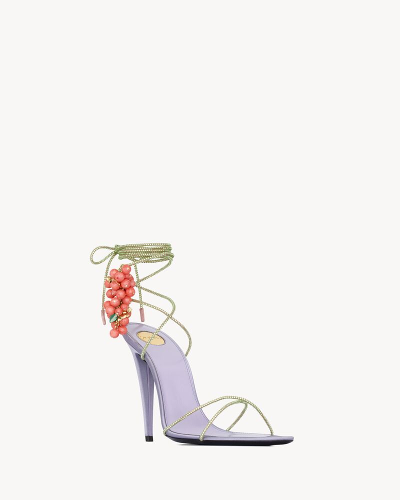 MON CHÉRI sandales en suède à strass