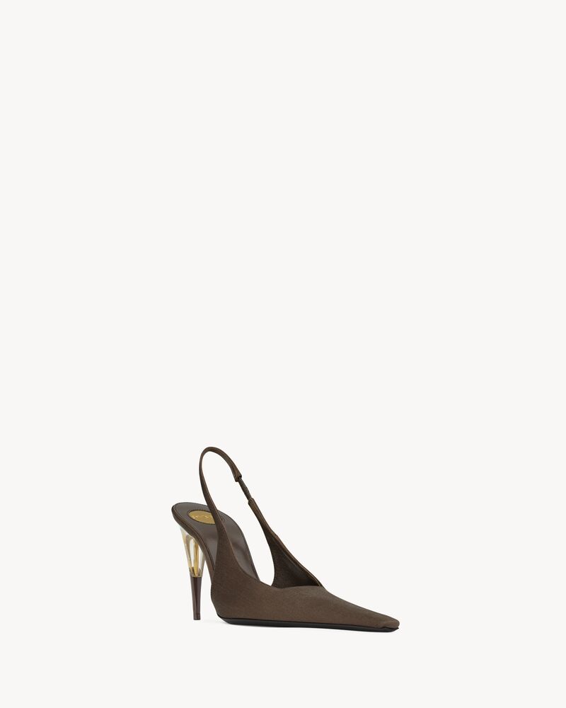 Zapatos de salón slingback Goya de crepé de satén