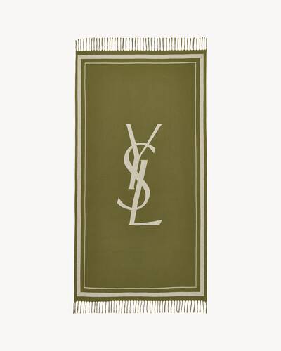 CASSANDRE BEACH TOWEL in Green | Saint Laurent | YSL CA | ID