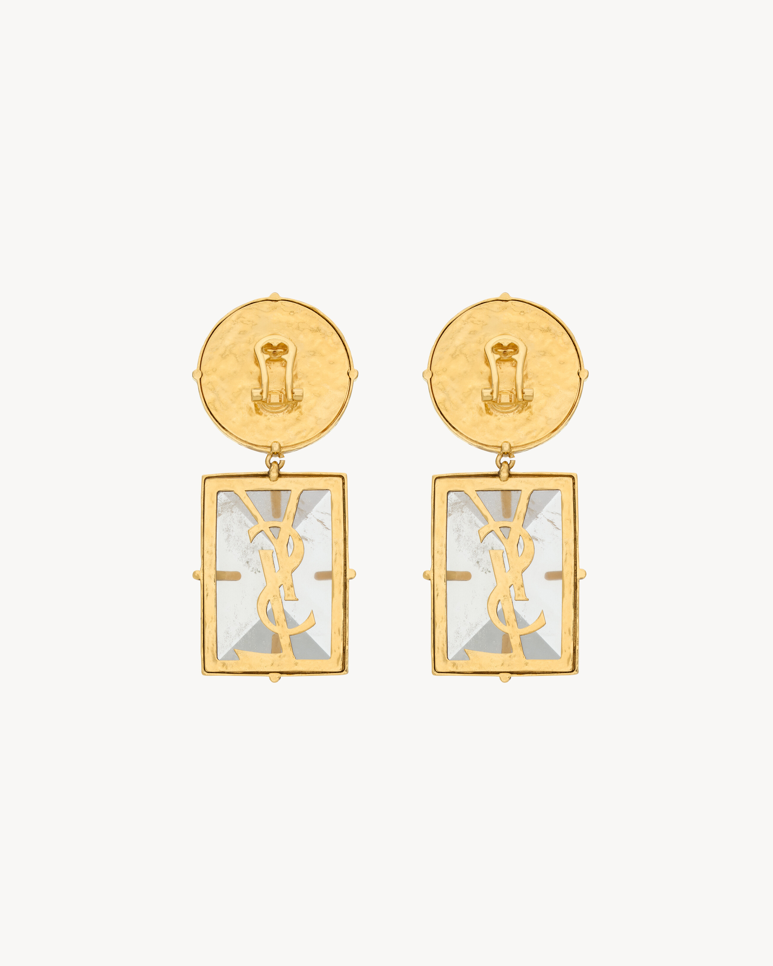 CASSANDRE pendant earrings in crystal rock