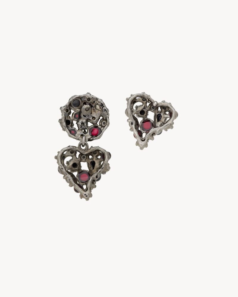 CASSANDRE crystal heart earrings