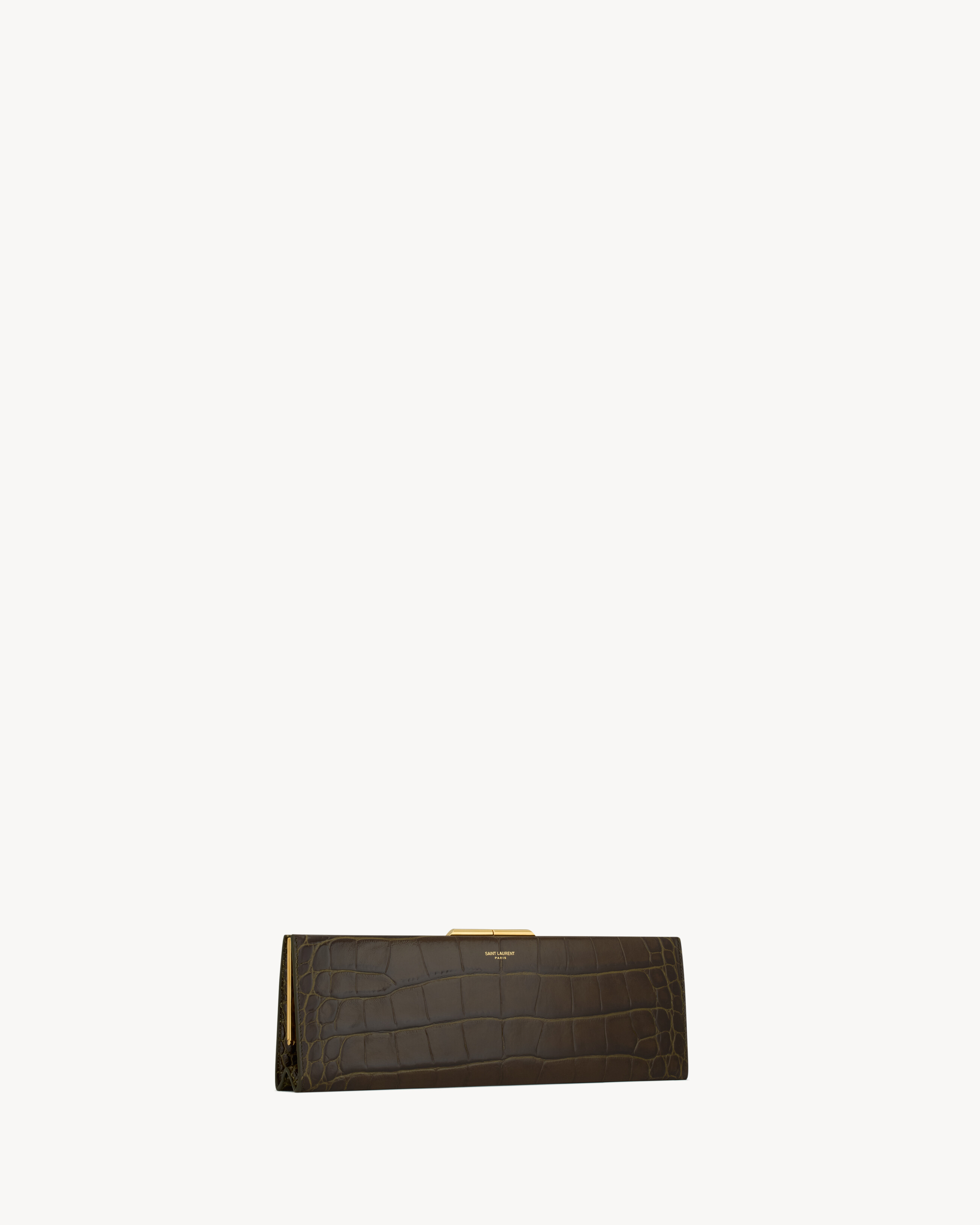 MIDNIGHT large clutch in alligator