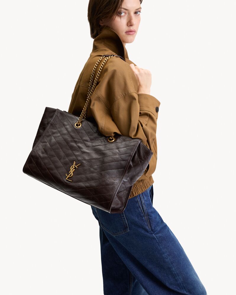 NIKI shopping en cuir vintage