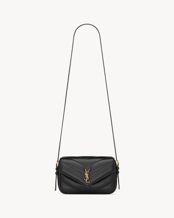 YSL トイカボス Mini Toy SHOPPING SAINT LAURENT in box leather in Black | Saint