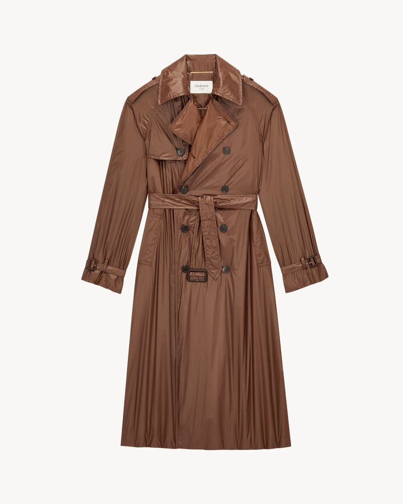 trench coat in water-repellent POLYESTER