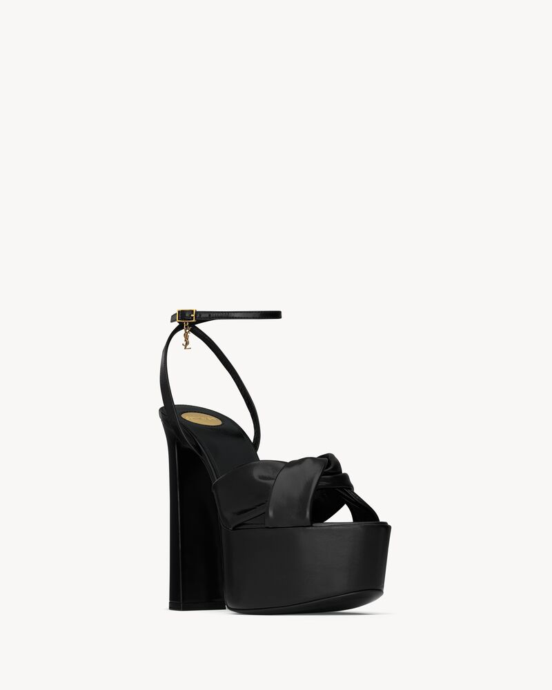 FRANCIANE platform sandals in smooth leather