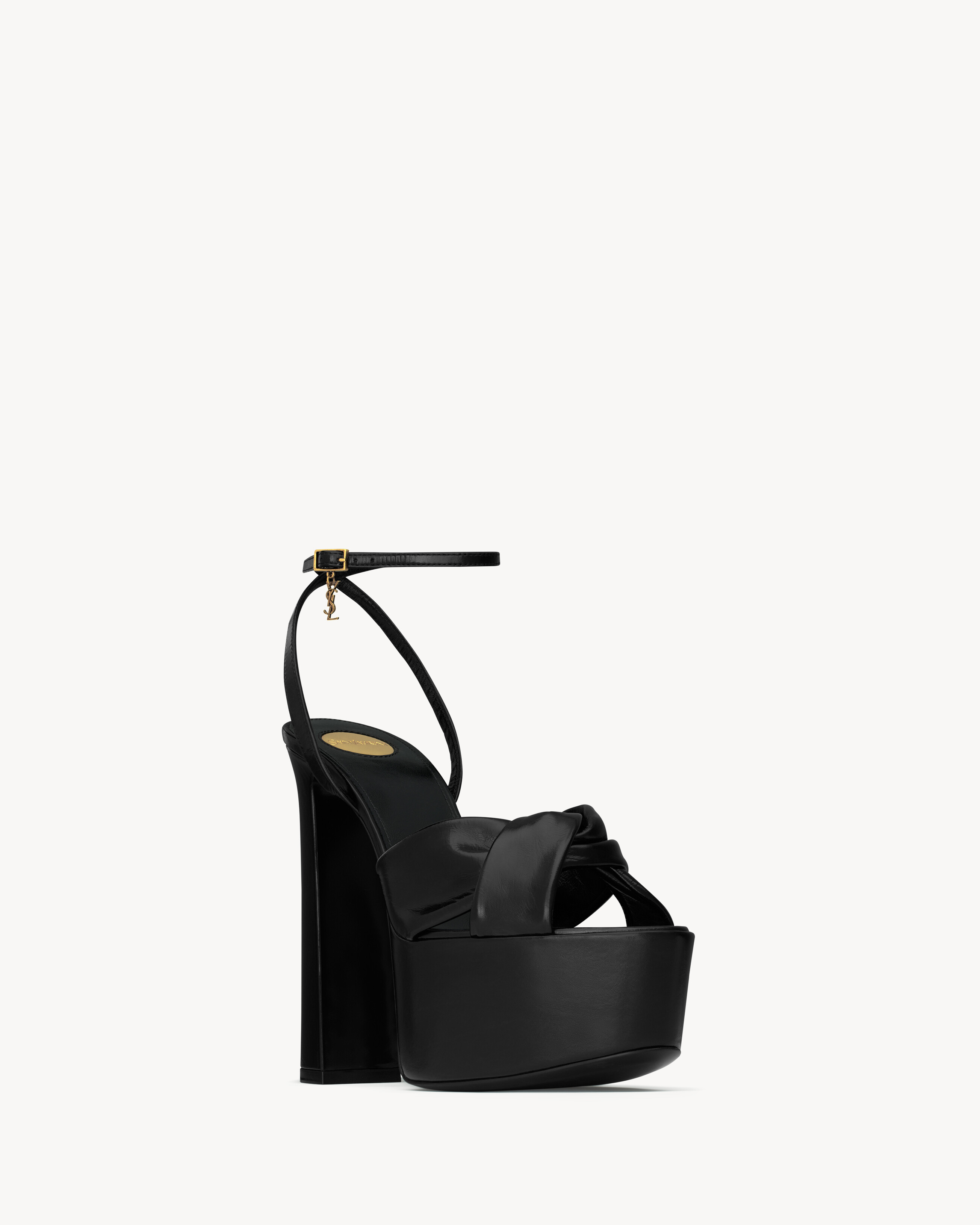 FRANCIANE platform sandals in smooth leather