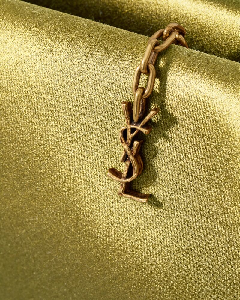 EVENING soft clutch in satin in Green | Saint Laurent | YSL US