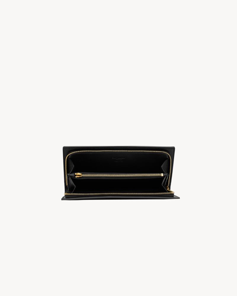 SAINT LAURENT PARIS zip wallet in smooth leather