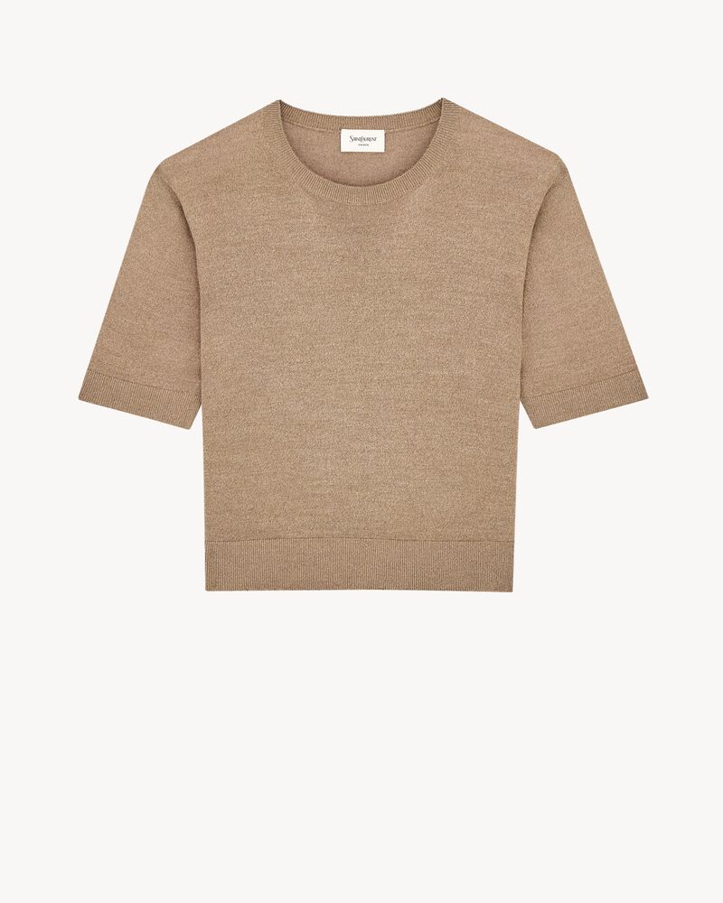 short-sleeve top in silk