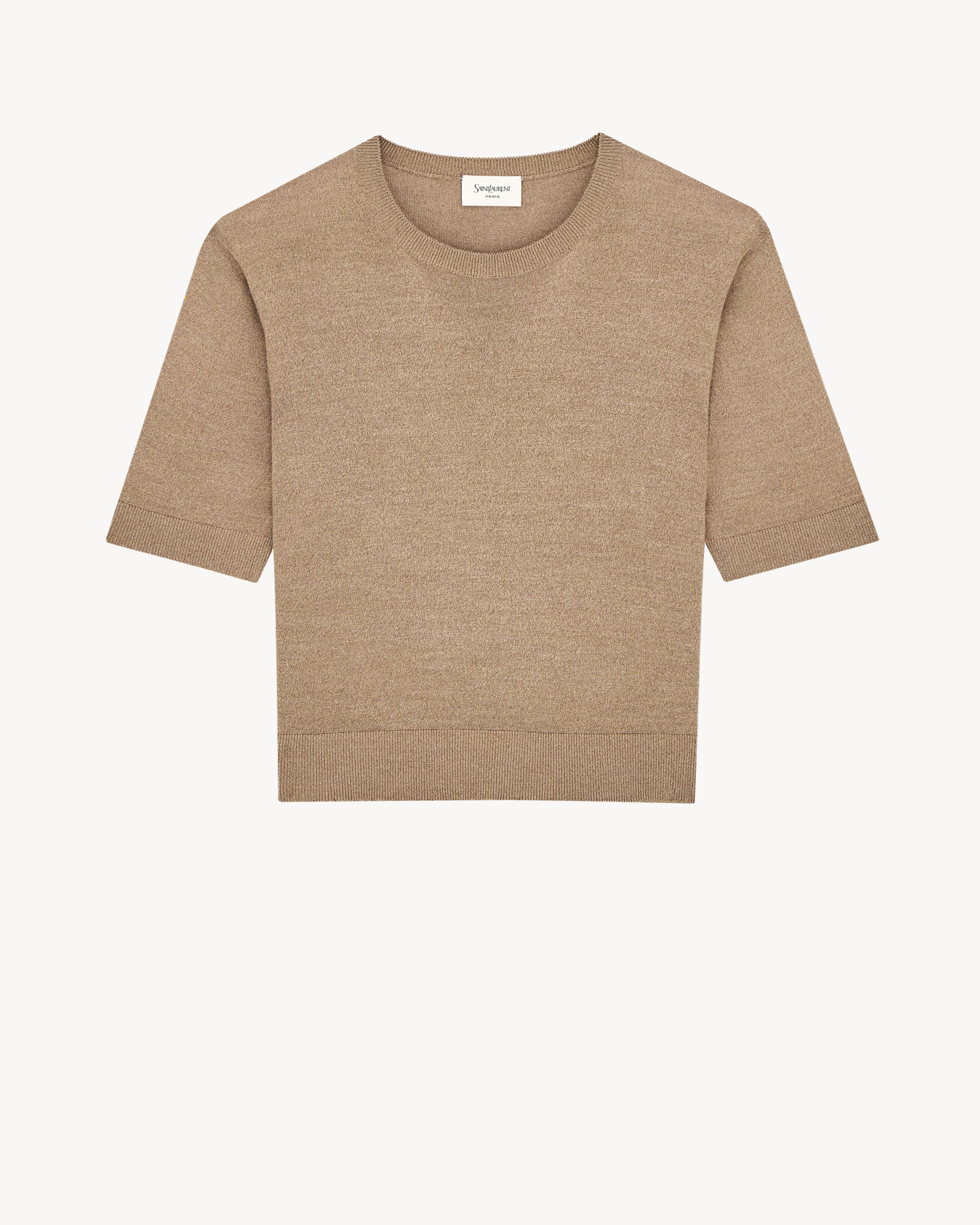 short-sleeve top in silk