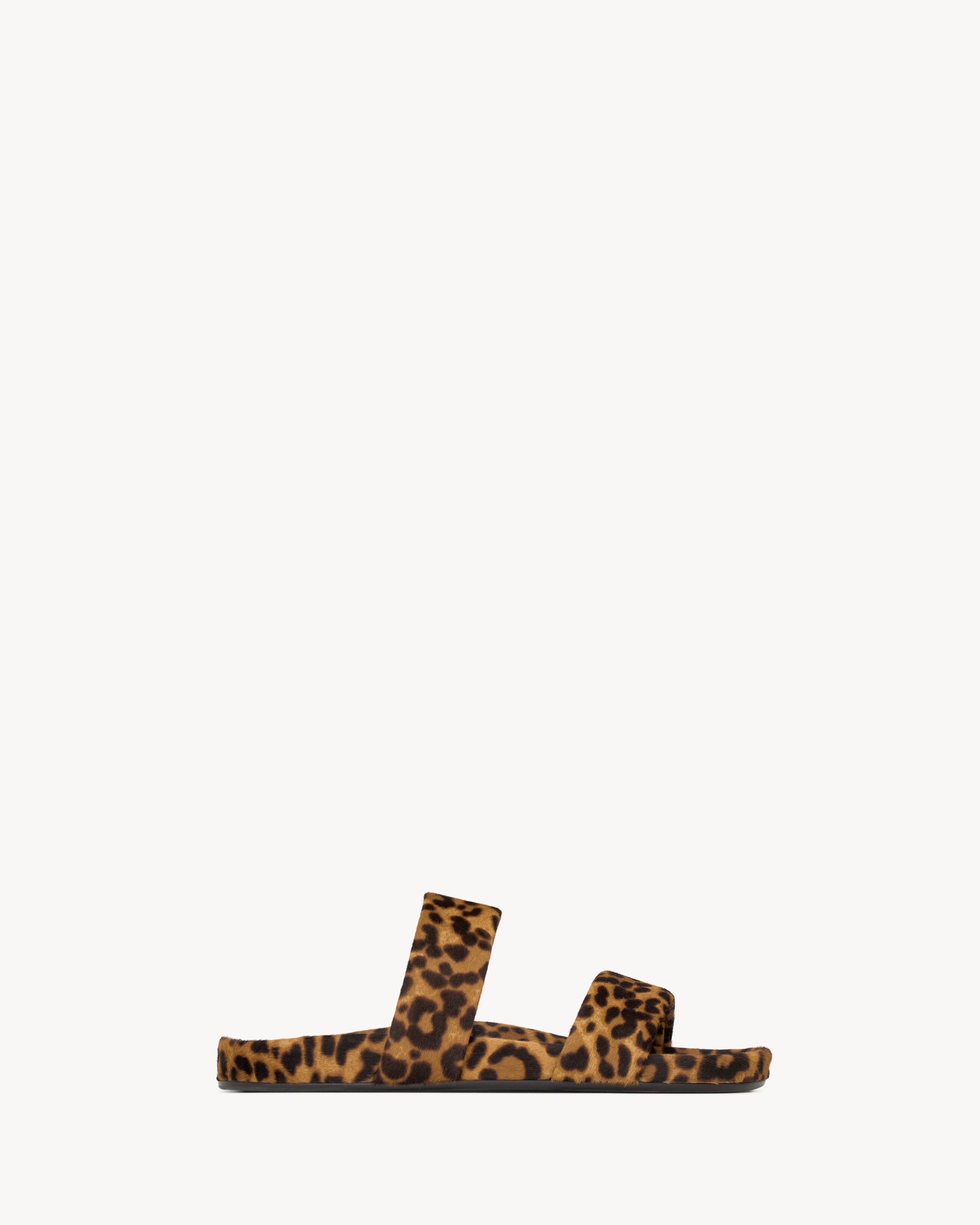 NICHOLS slides pony hair leather