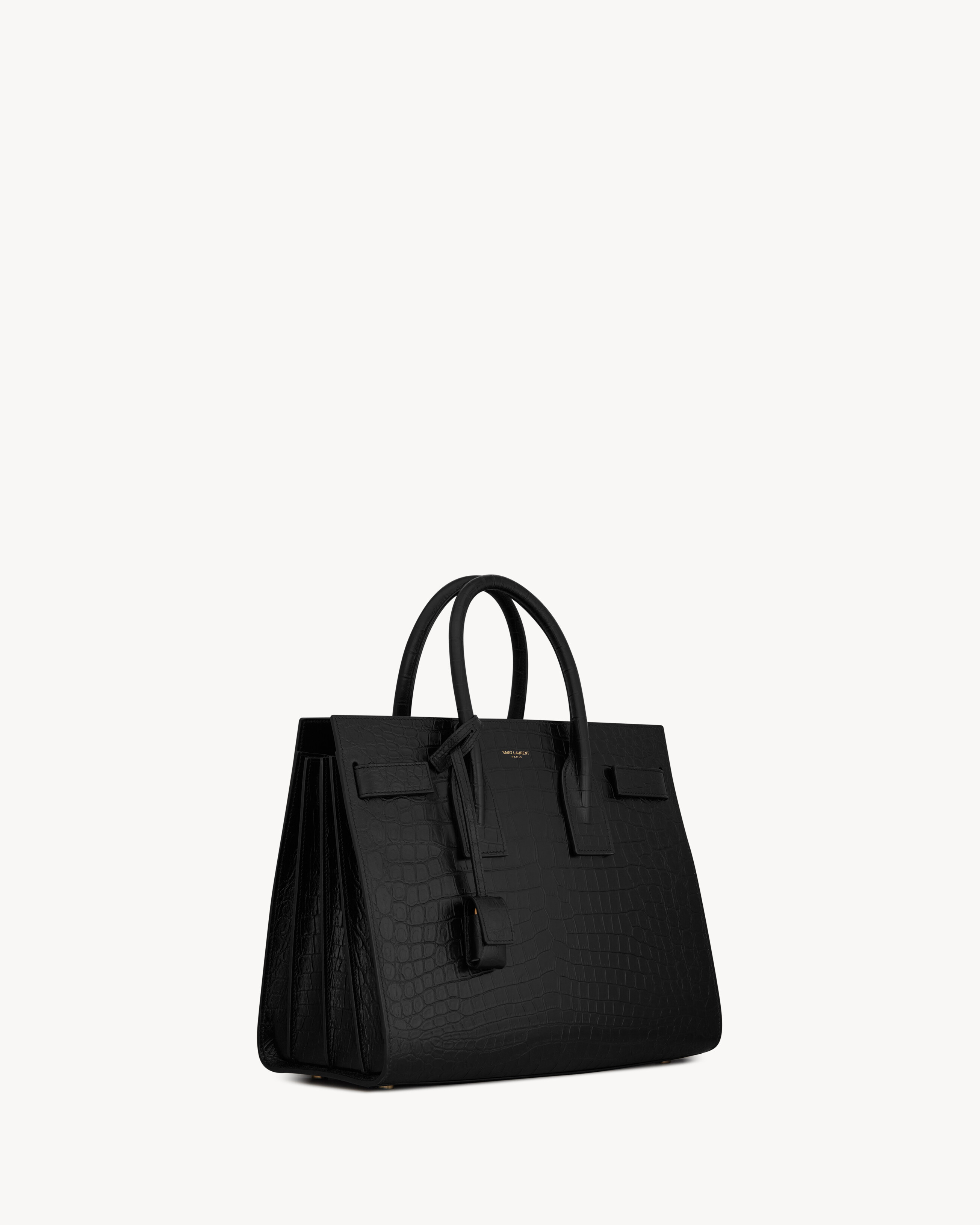 SAC DE JOUR IN CROCODILE-EMBOSSED LEATHER – SMALL
