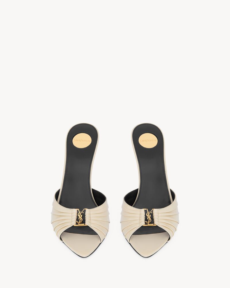 BABYLONE mules in smooth leather