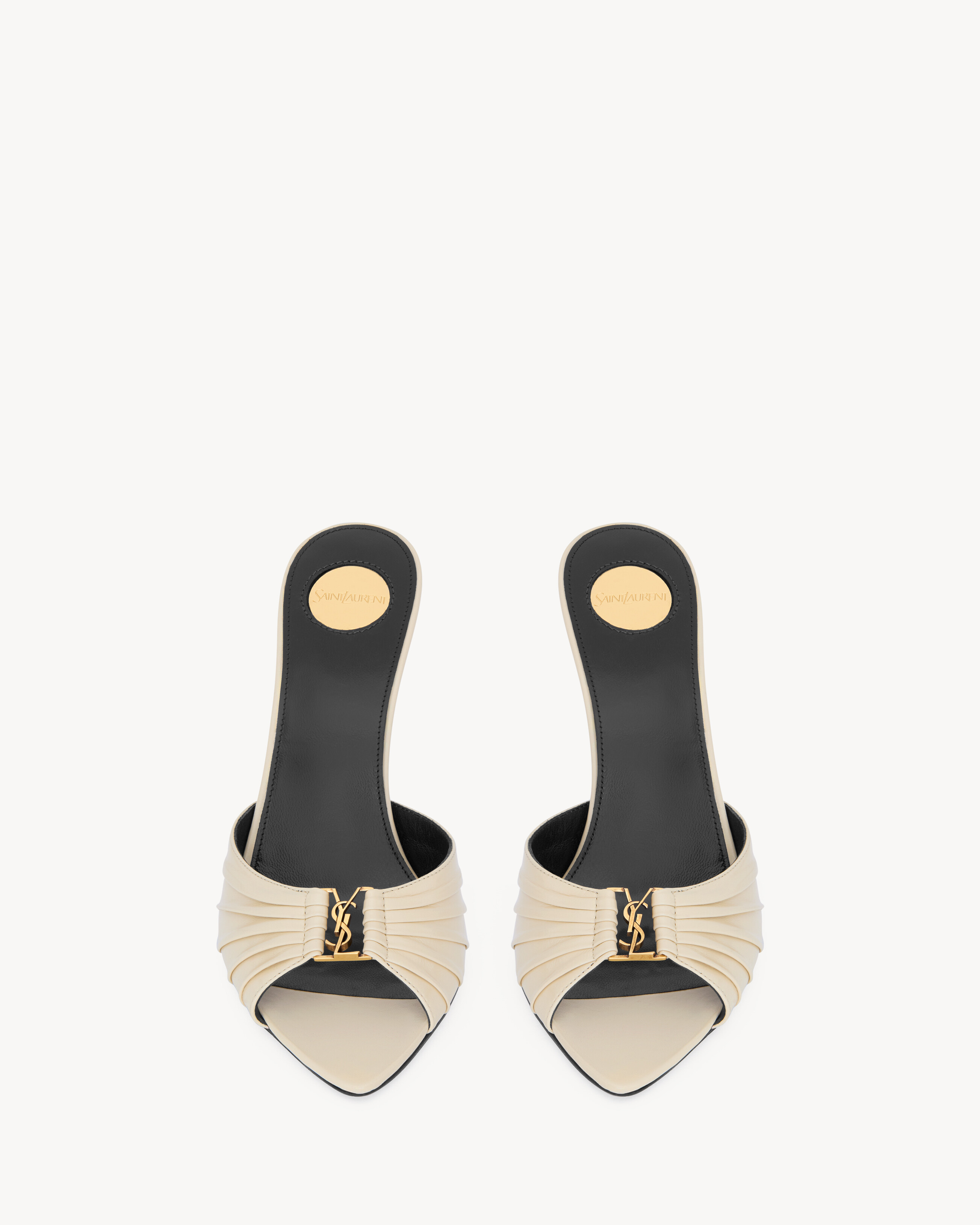 BABYLONE mules in smooth leather