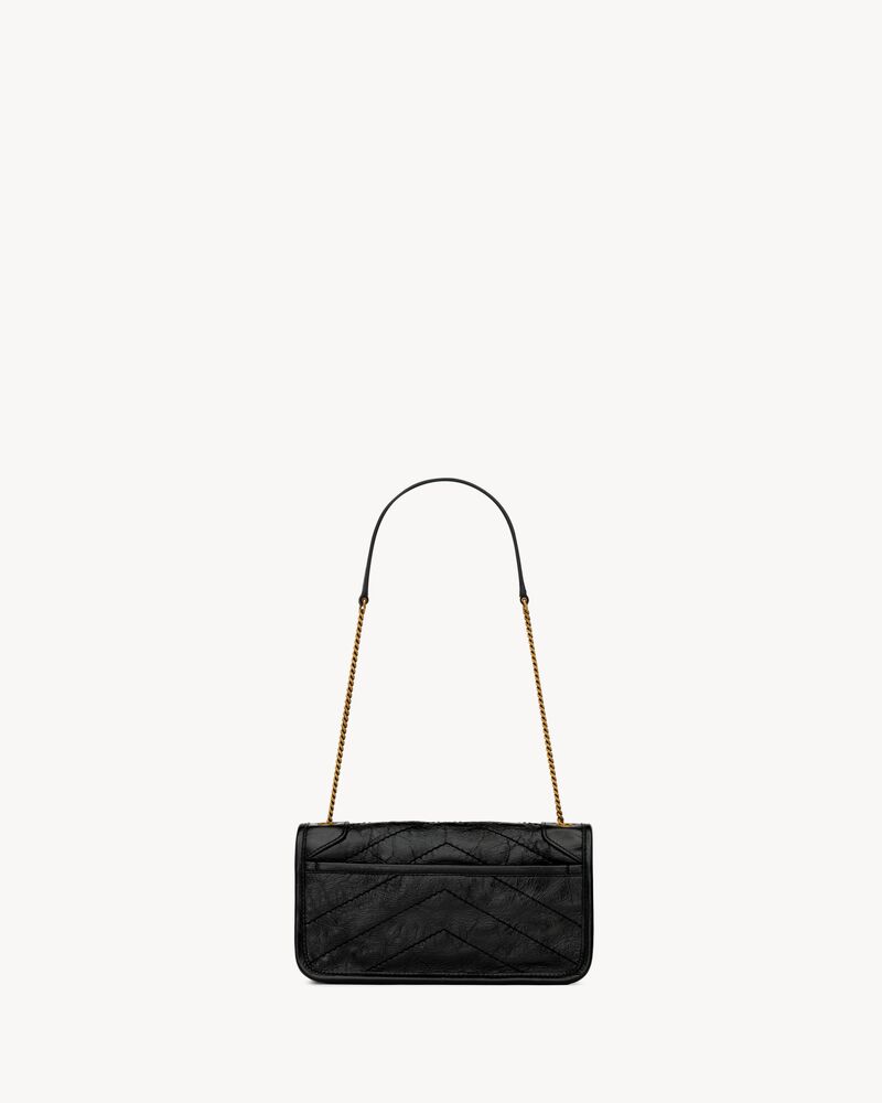 NIKI chain pouch in vintage leather